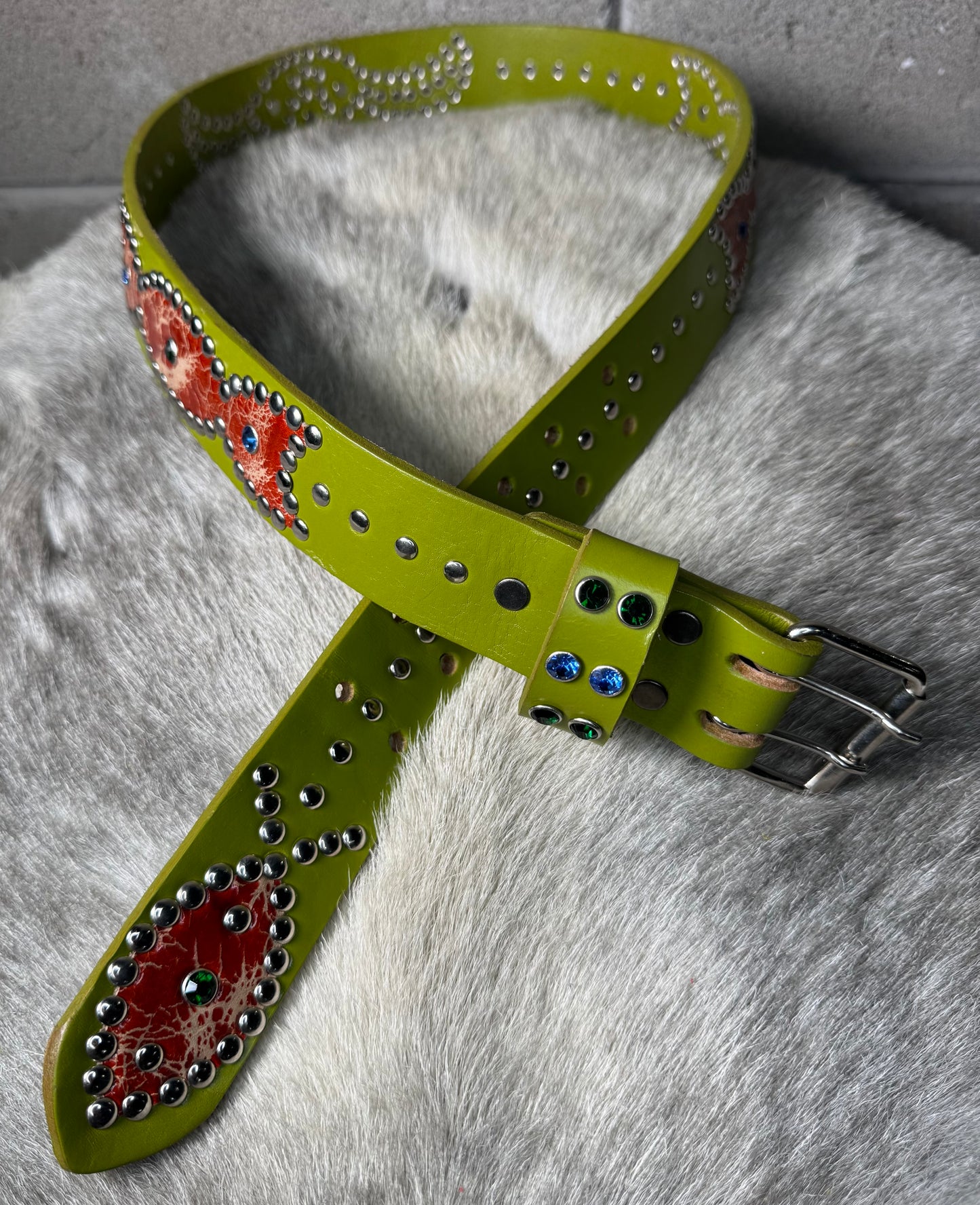 GREEN Origins Belt (distressed red)