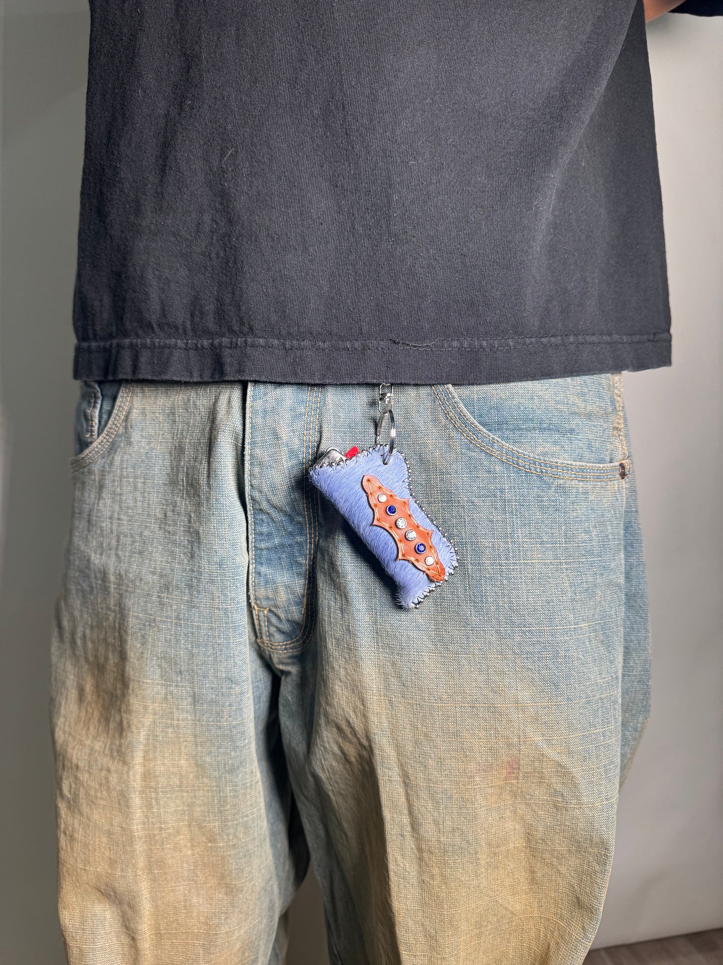Blue Lighter Holder
