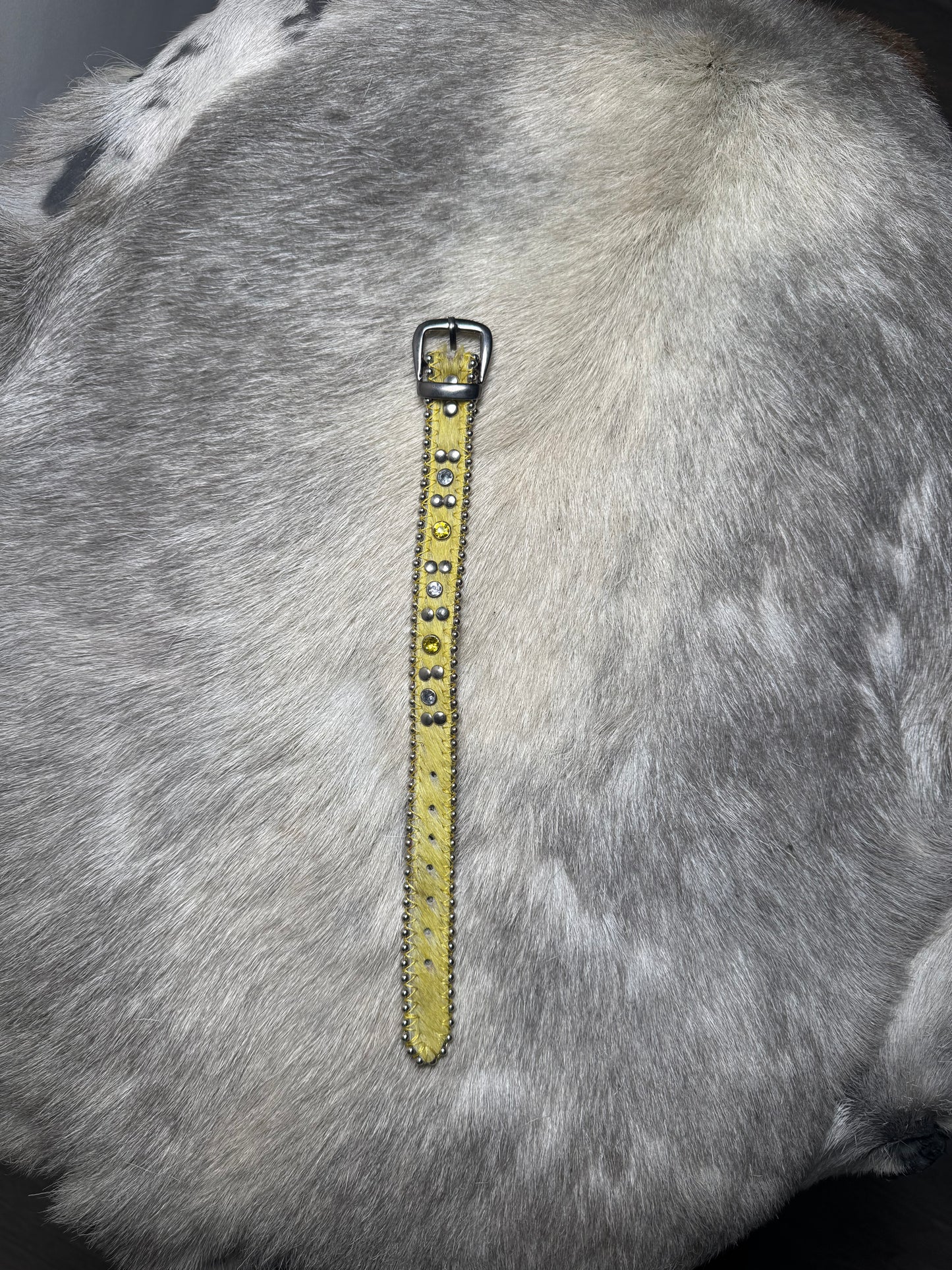 Yellow Cowhide Bracelet