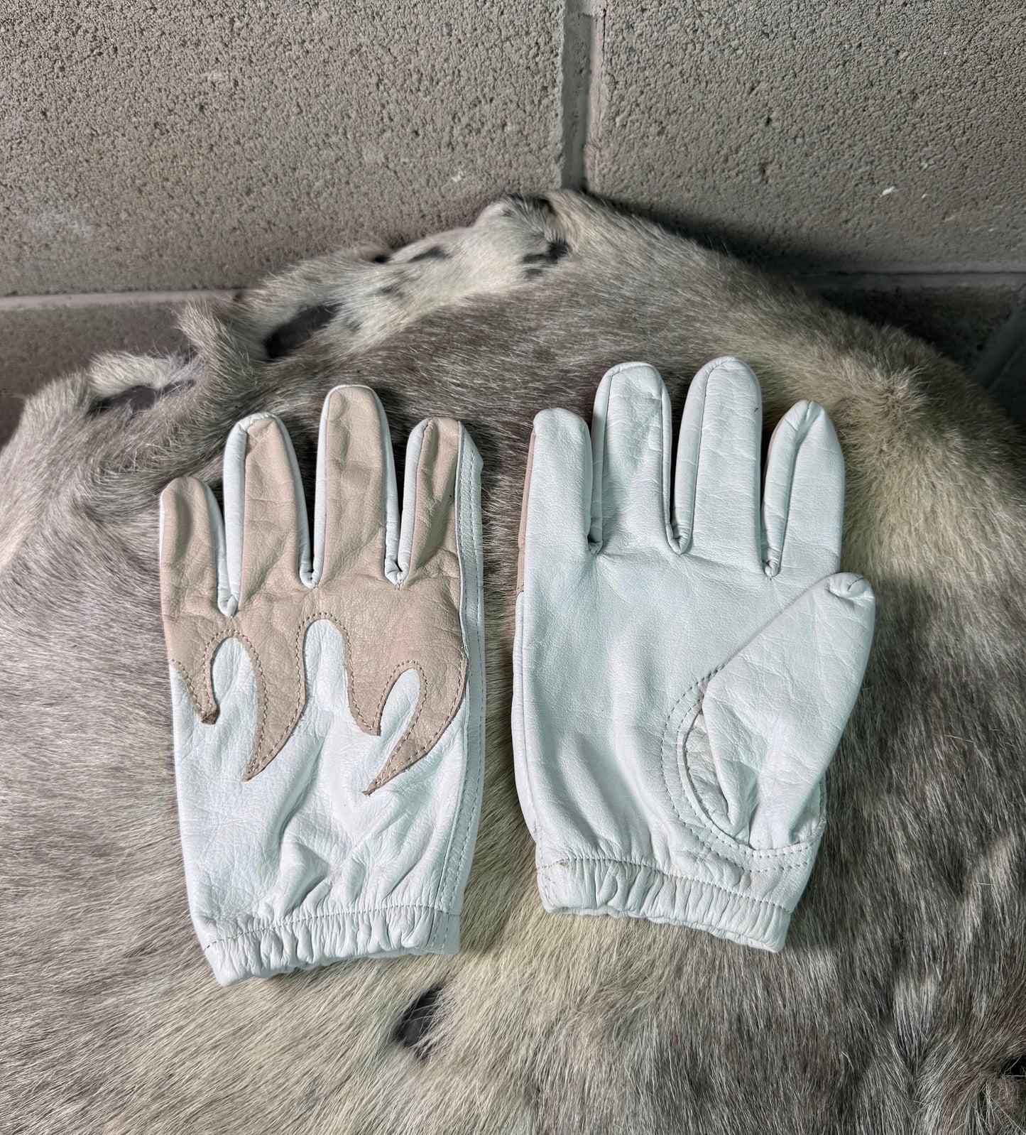 White Flames Gloves