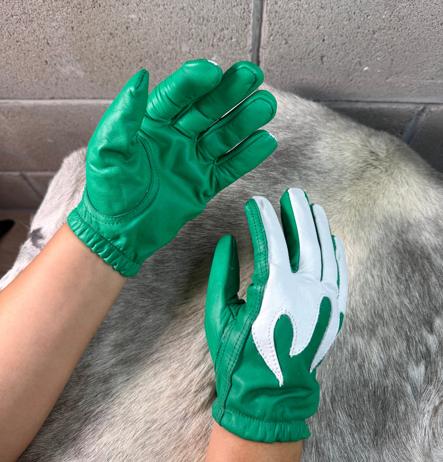 Green Flames Gloves