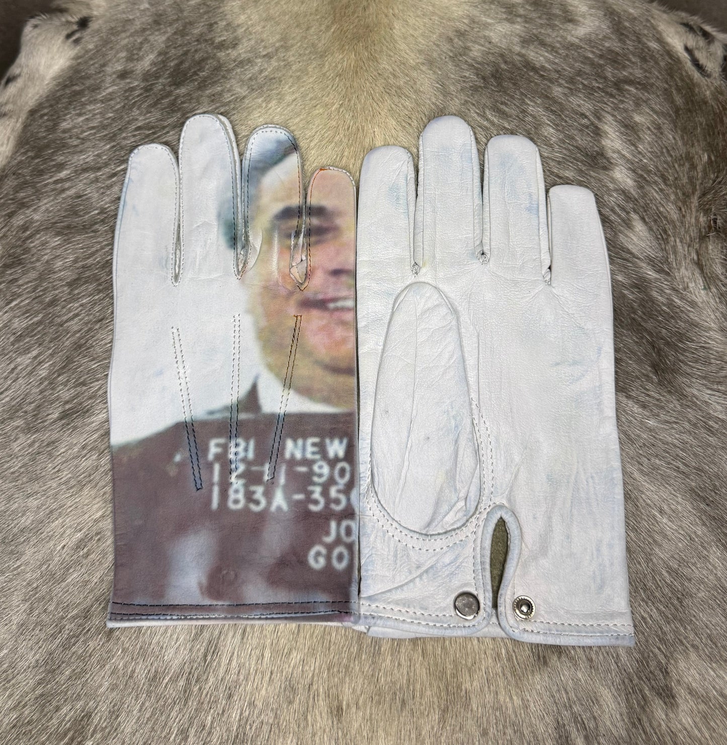 John Gotti Mug shot Gloves