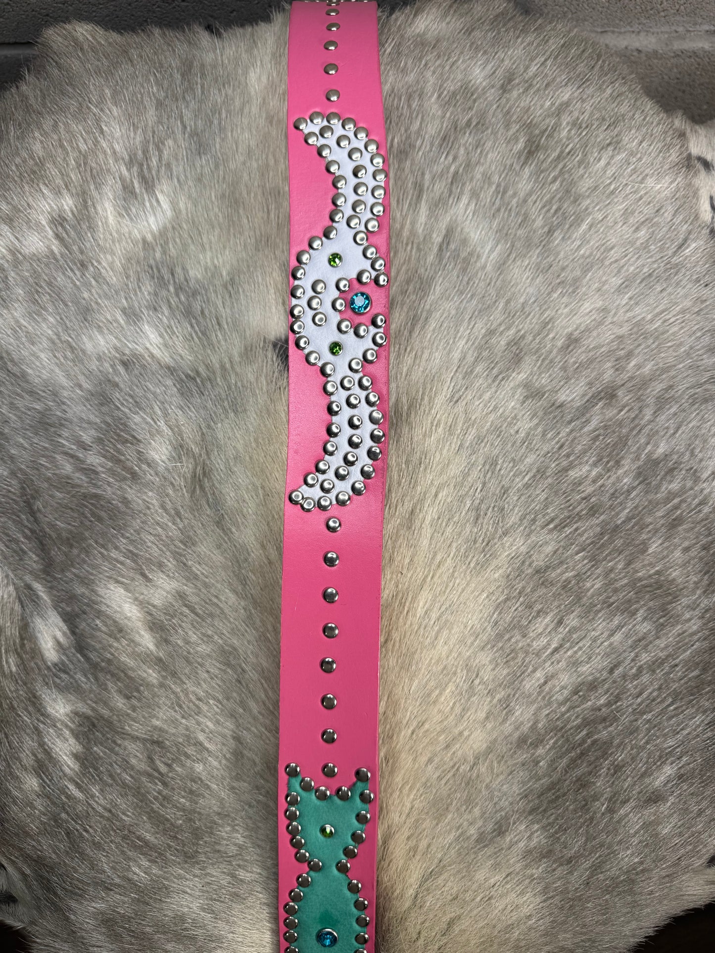 PINK Origins Belt (white & aqua)