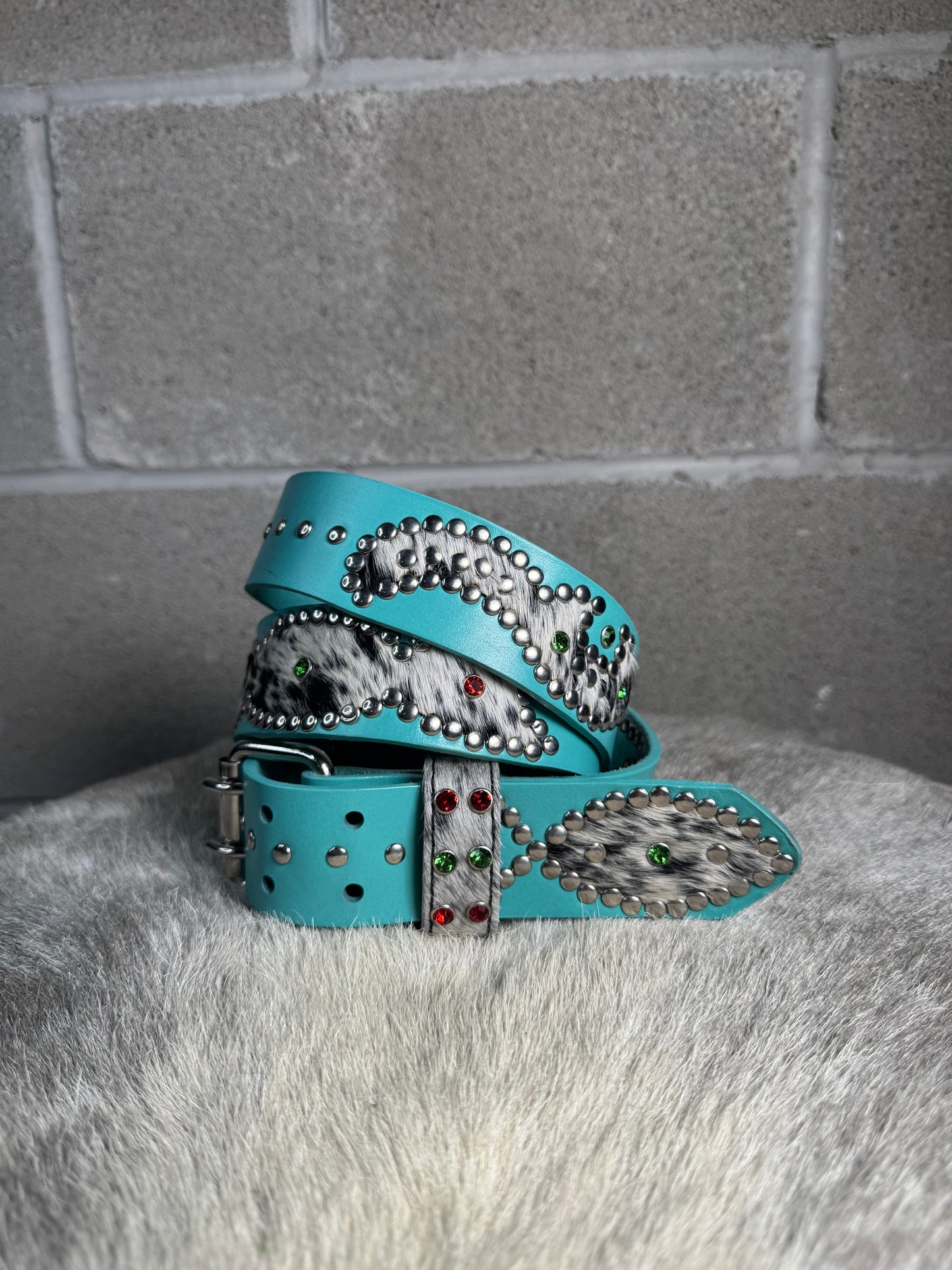 TURQUOISE Cowhide Origins Belt