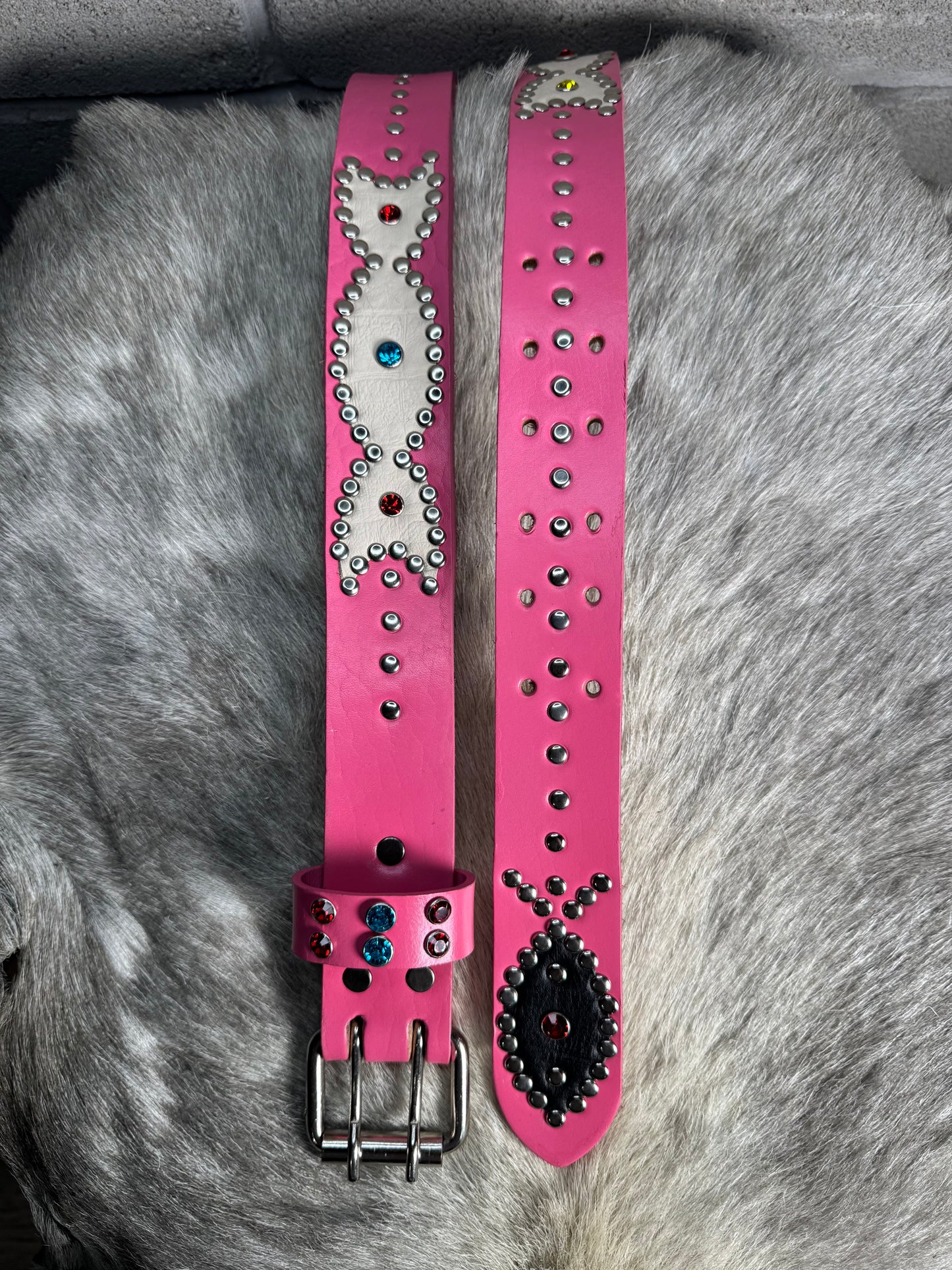PINK Origins Belt (white & black)
