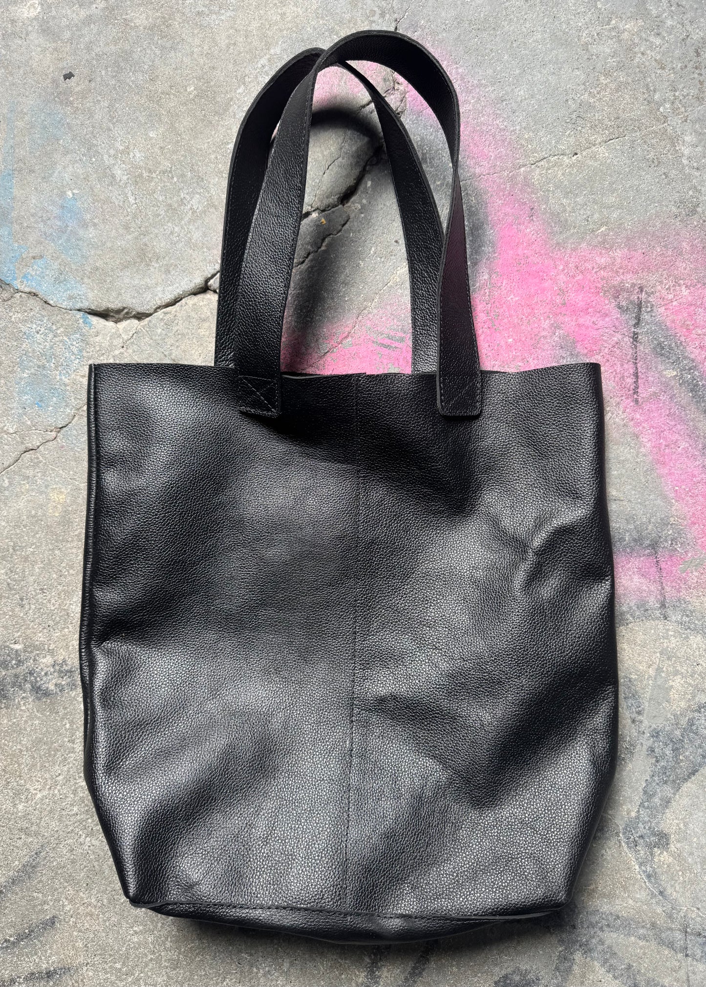 Classic leather tote bag (1 of 1 patch work)