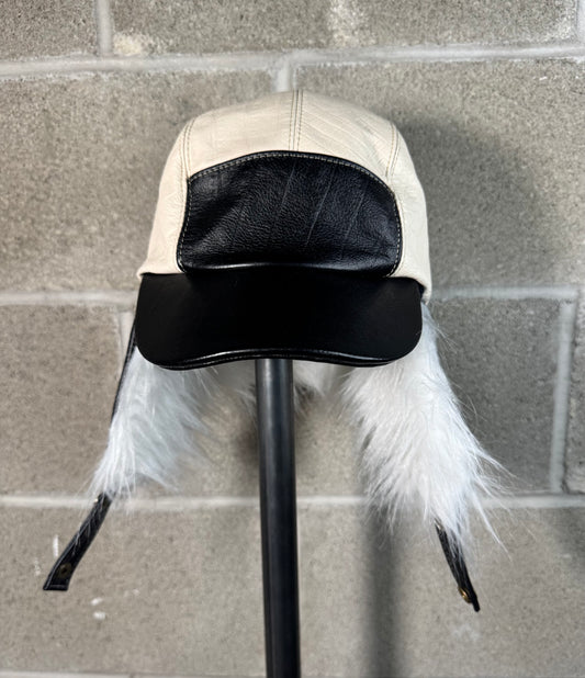Trapper Hat (cream & black)