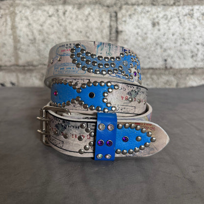 Passport stamps Origins Belt (sky blue)