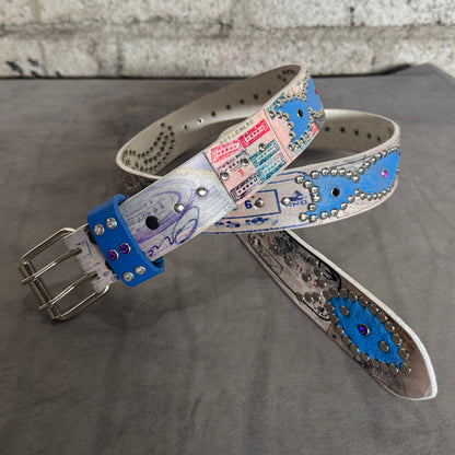 Passport stamps Origins Belt (sky blue)
