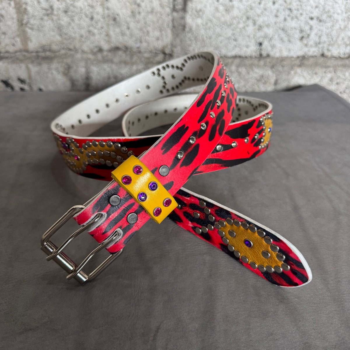 Red CHEETAH Origins Belt (waxed yellow)