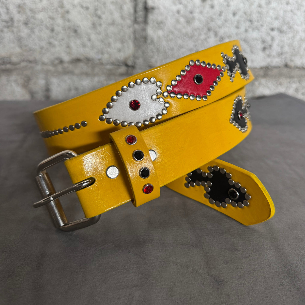 Yellow Poker Belt (Black/White/Red)