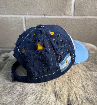 Argentina Rework Leather Panels Hat (yellow)