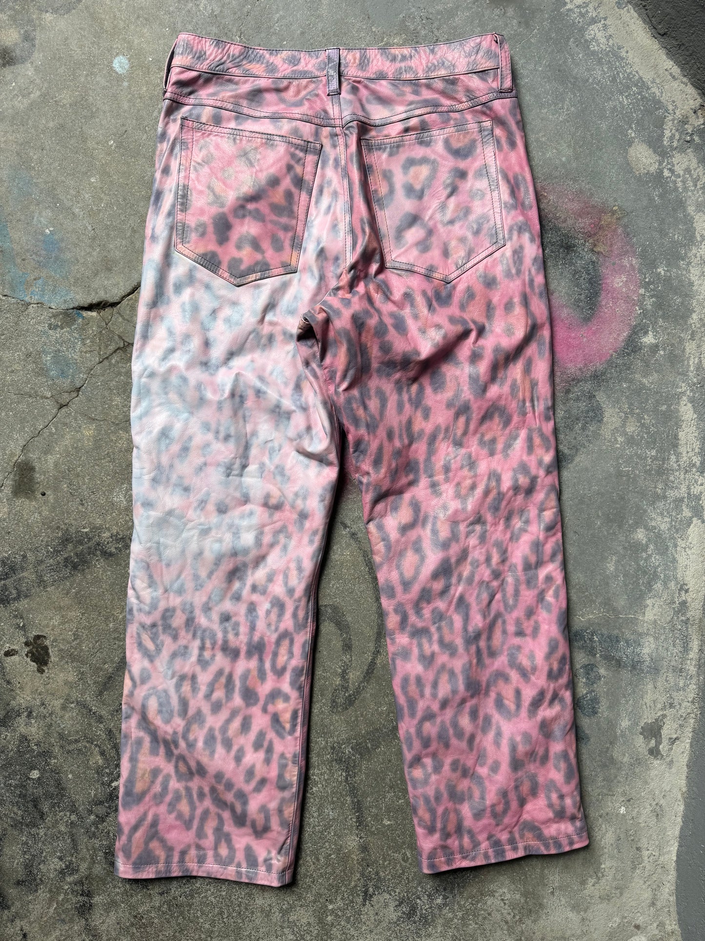 Faded Pink Cheetah Pants