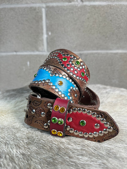 Paisley Cooper Origins Belt (Sky Blue and Red)
