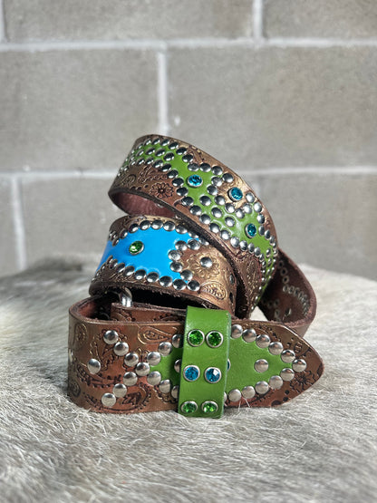 Paisley Cooper Origins Belt (Sky Blue and Green)
