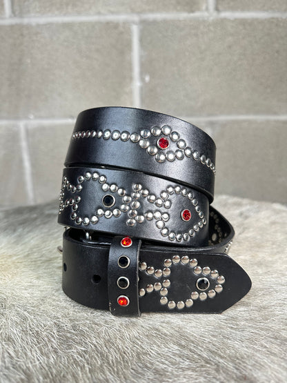 Black Poker Belt (Black/White/Red)
