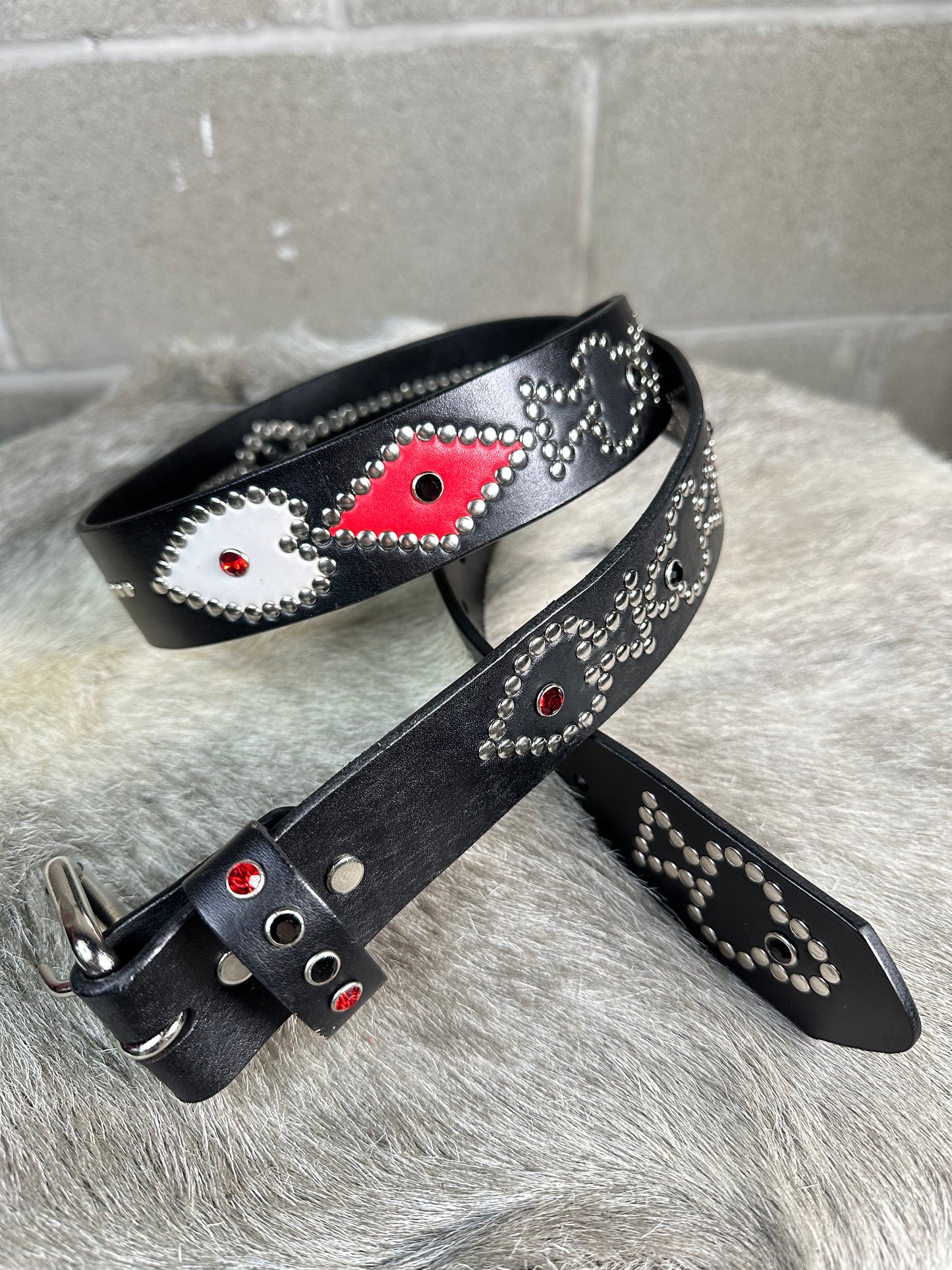 Black Poker Belt (Black/White/Red)