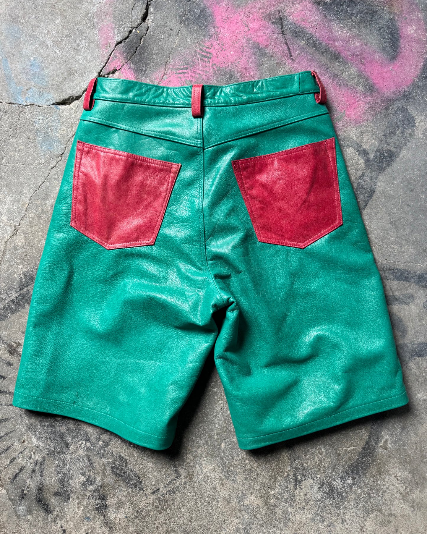 Waxed Turquoise+Crystalized Pink Shorts