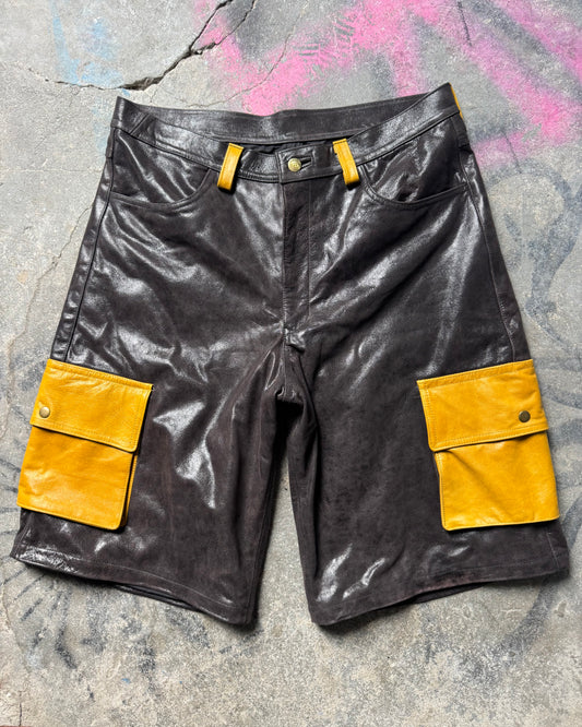 Crystalized Brown+Crystalized Yellow Cargo Shorts