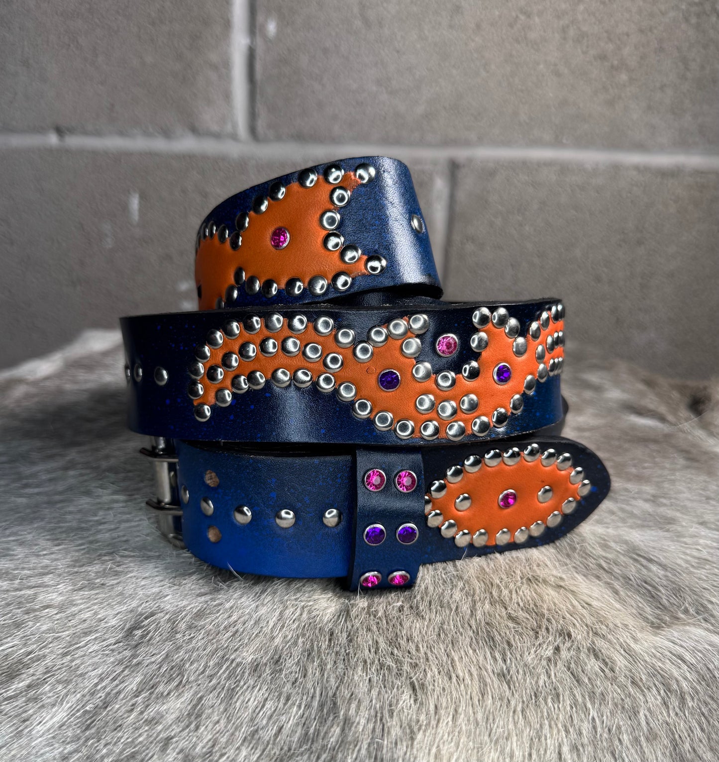 Blue+Black Faded Origins Belt (orange)