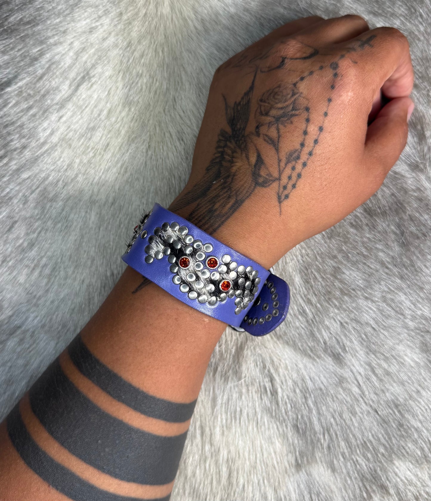 Purple origins bracelet (cowhide)