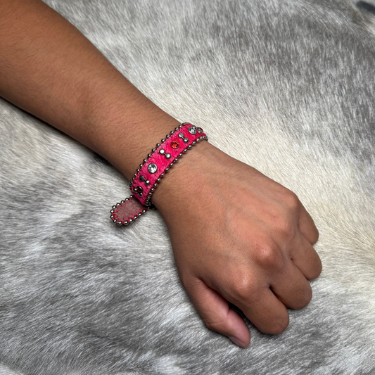Red Cowhide Bracelet