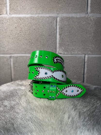 SLIME GREEN Origins Belt (white)
