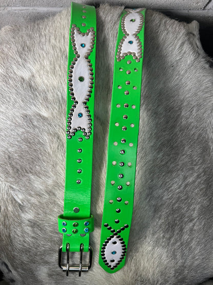 SLIME GREEN Origins Belt (white)