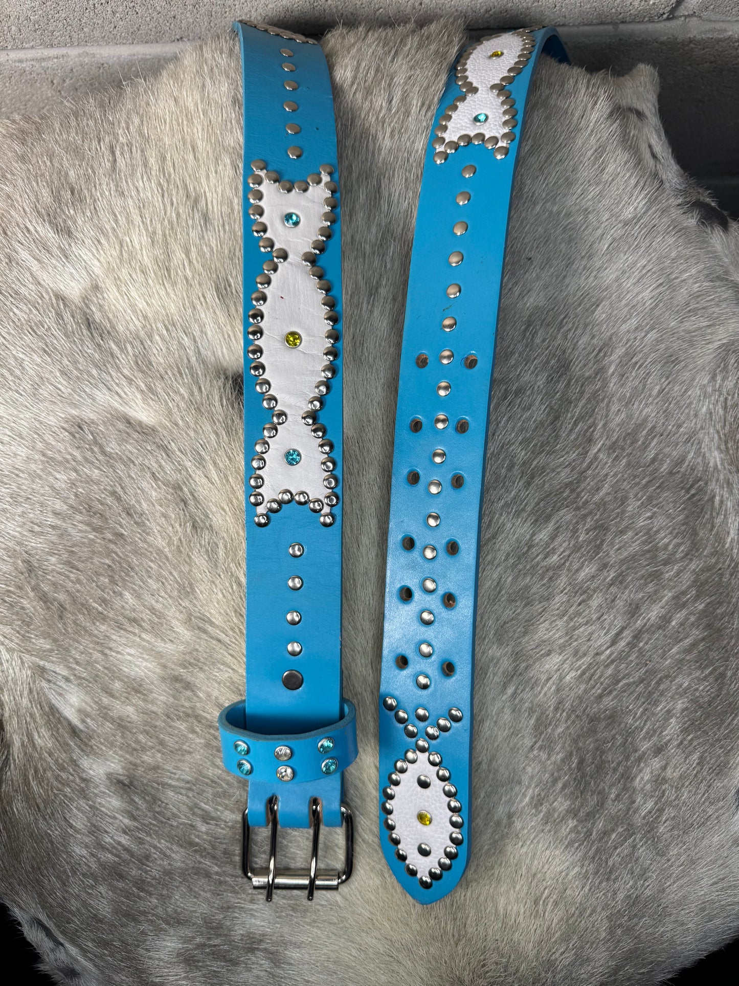 SKY BLUE Origins Belt (white)