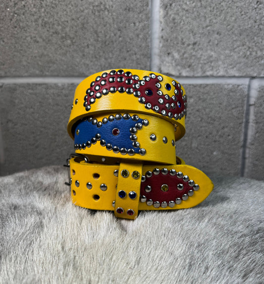 YELLOW Origins Belt (blue & red)