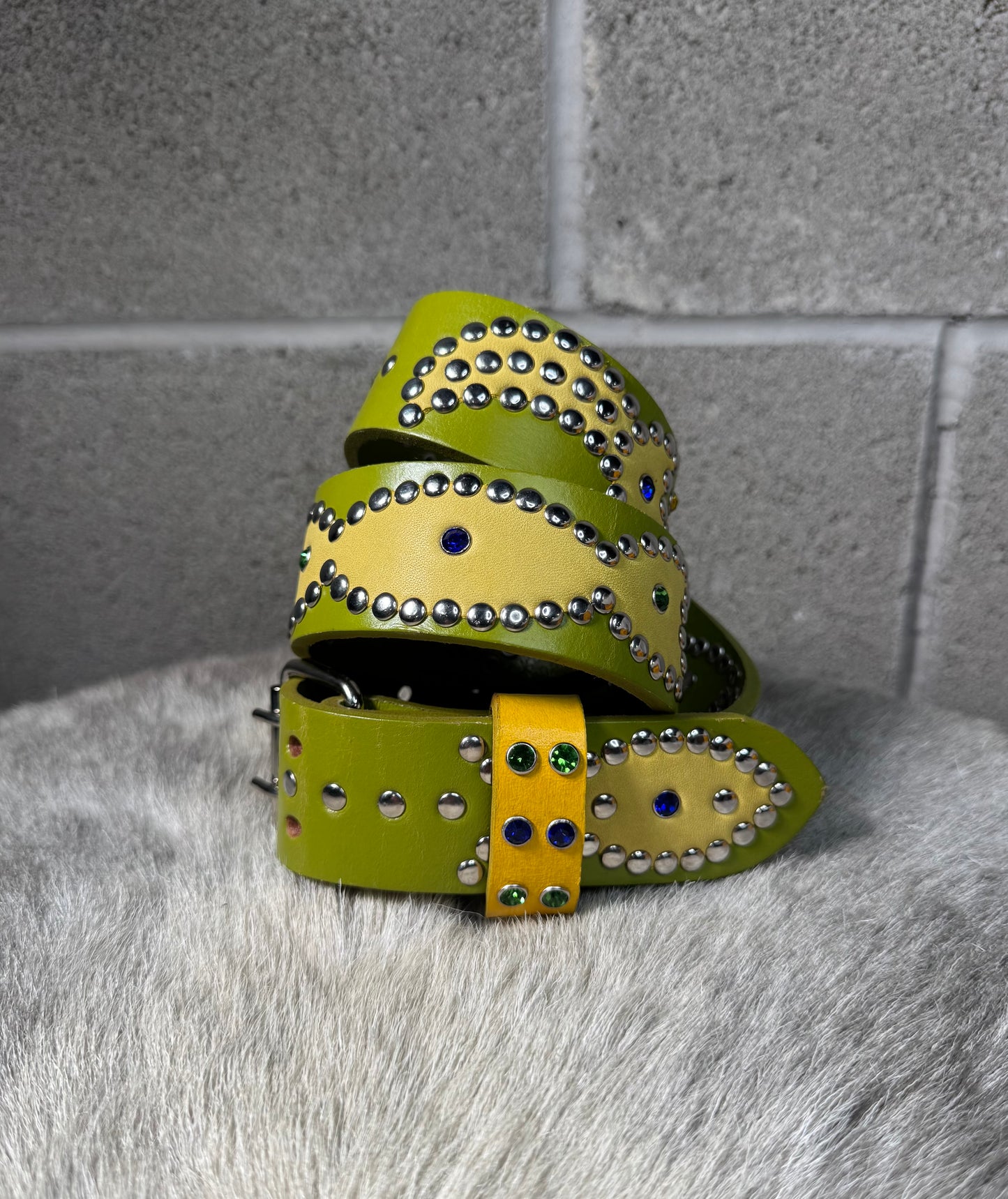 OLIVE GREEN Origins Belt (yellow)