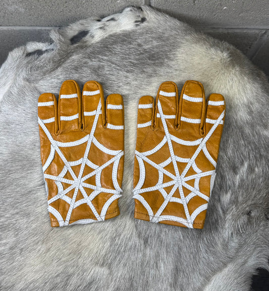 Honey Spider Web Gloves