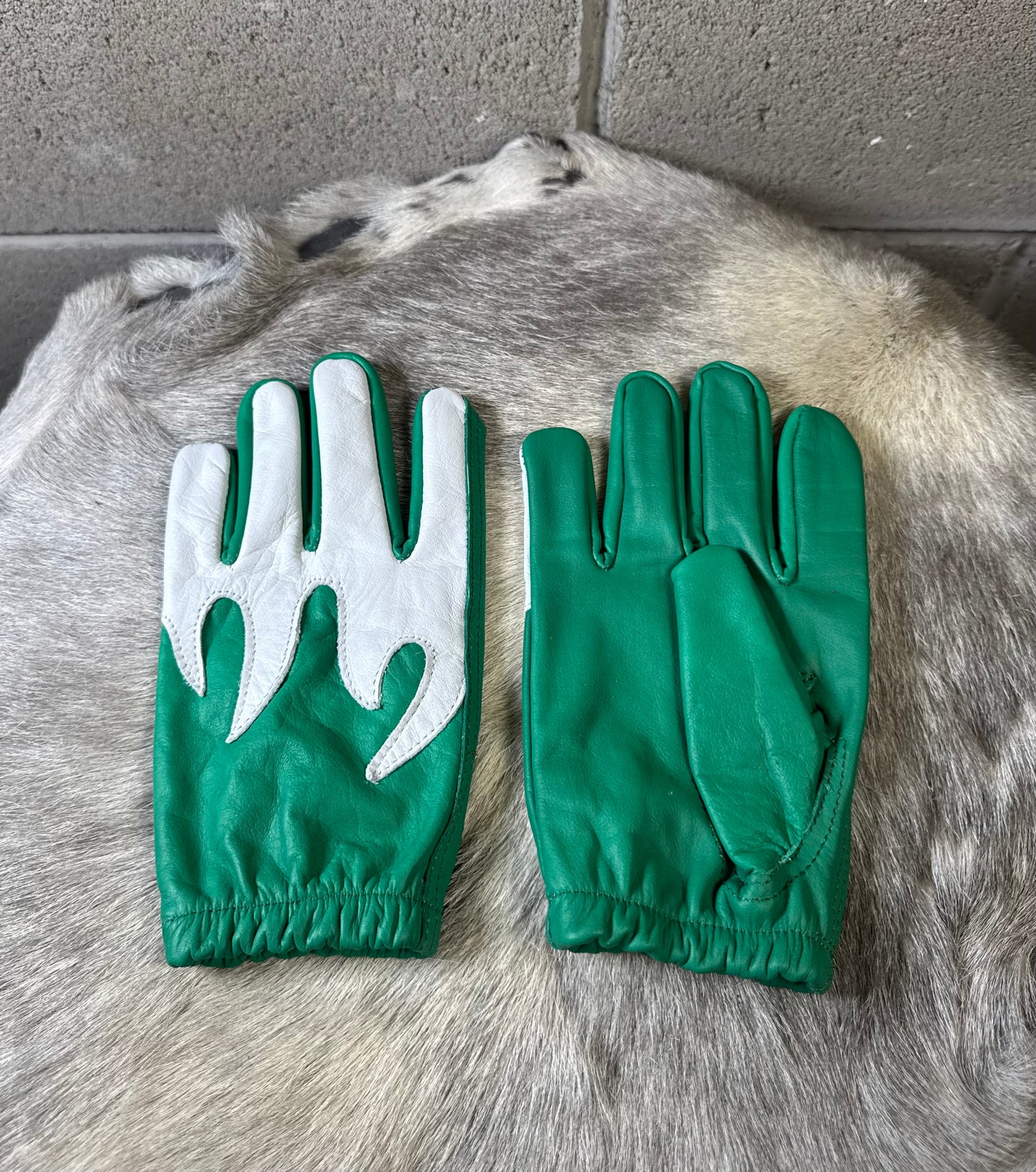 Green Flames Gloves