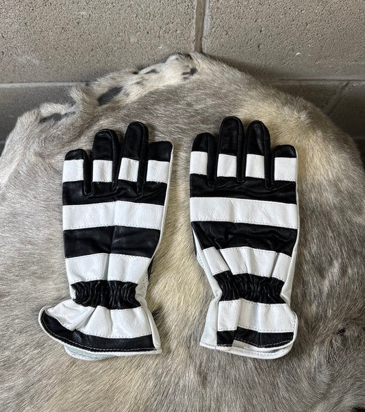 Black & White Stripes Gloves