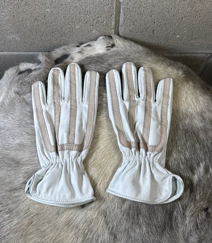 White & Tan Lines Gloves