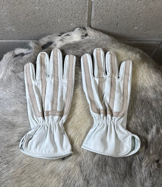 White & Tan Lines Gloves