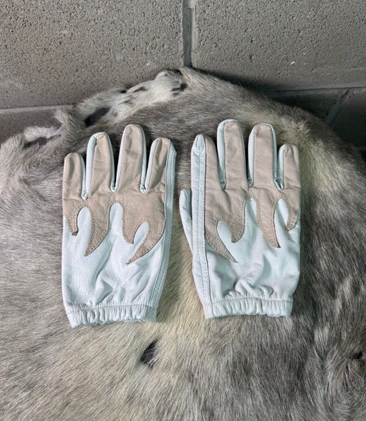 White Flames Gloves