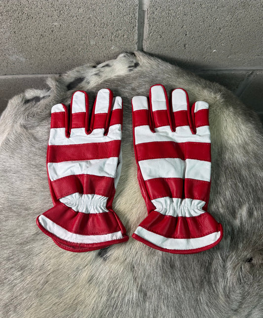 Red & White Stripes Gloves