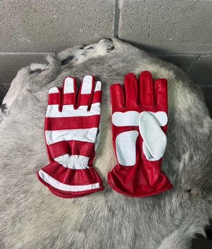 Red & White Stripes Gloves