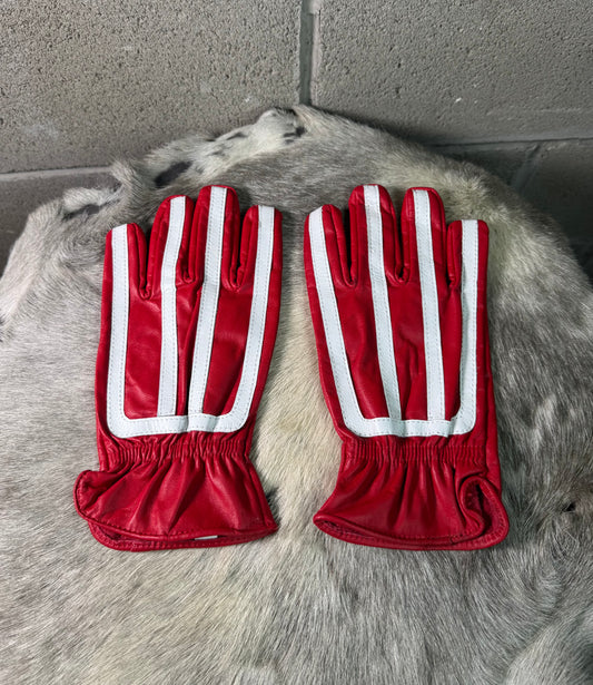 Red & White Lines Gloves