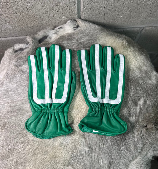 Green & White Lines Gloves