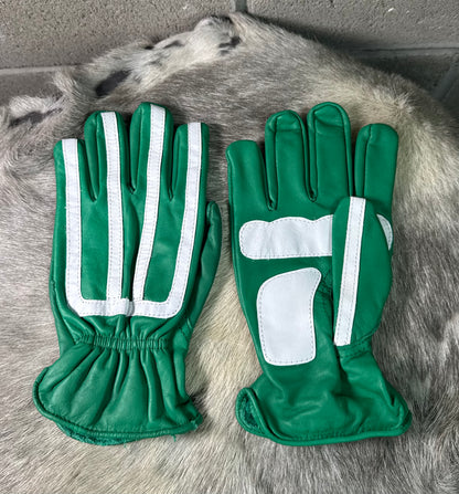 Green & White Lines Gloves