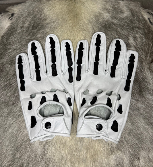Black & White Skeleton Gloves