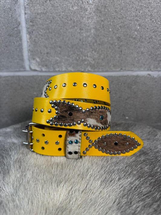 YELLOW Cowhide Origins Belt