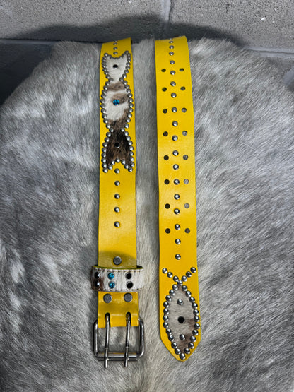 YELLOW Cowhide Origins Belt
