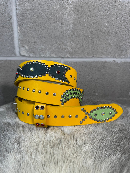 YELLOW Origins Belt (lime green & dark green)