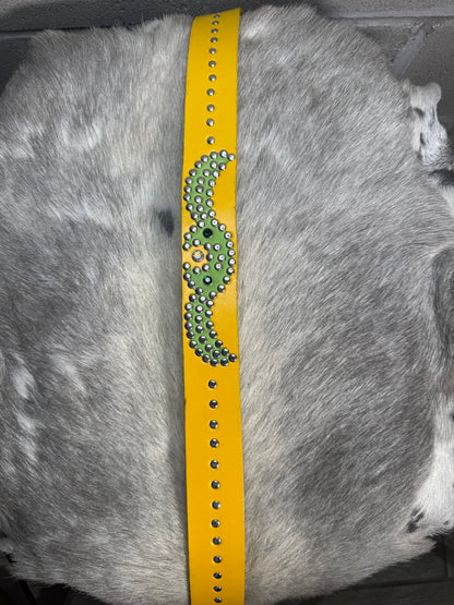 YELLOW Origins Belt (lime green & dark green)