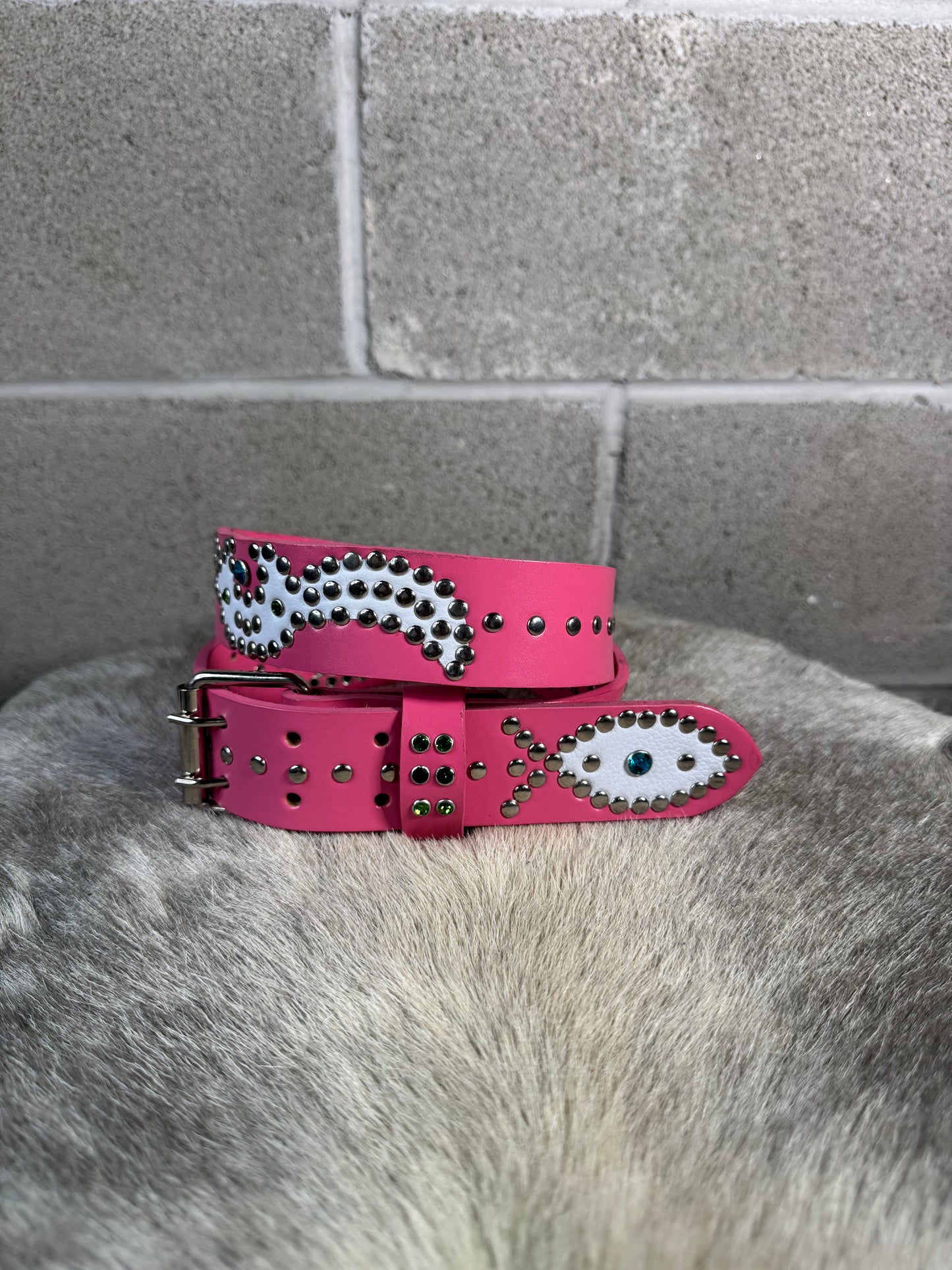 PINK Origins Belt (white & aqua)