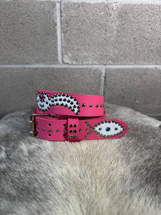 PINK Origins Belt (white & aqua)