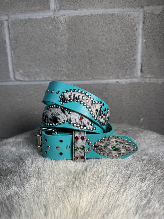 TURQUOISE Cowhide Origins Belt